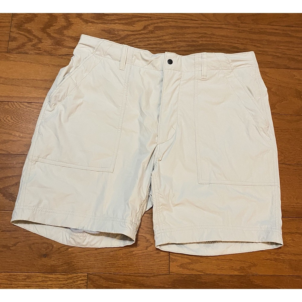 Relwen Utility Windshort Mens 7" Beige Nylon Spandex Stretch Shorts Size 2X 2XL